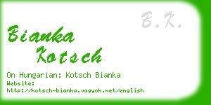 bianka kotsch business card